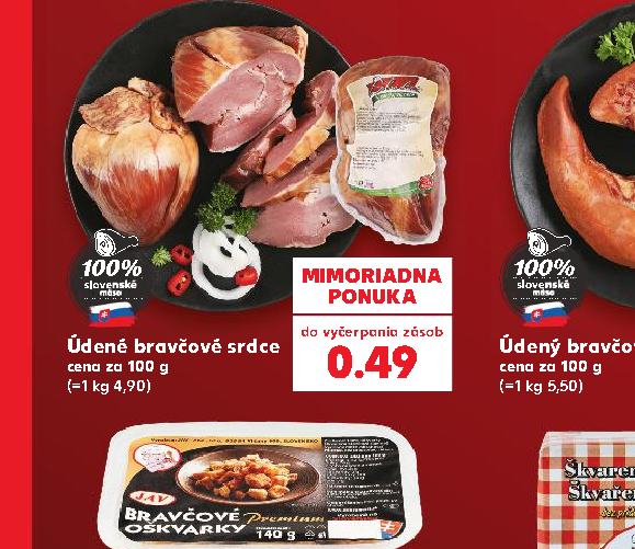 Údené bravčové srdce