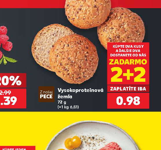 Vysokoproteínová PECE žemľa