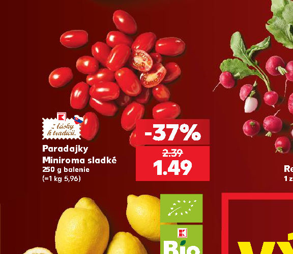 Paradajky Miniroma sladké