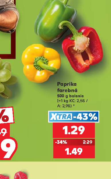 Paprika farebná