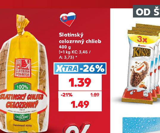 Slatinský celozrnný chlieb