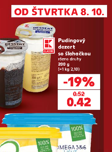 Pudingový dezert so šľahačkou