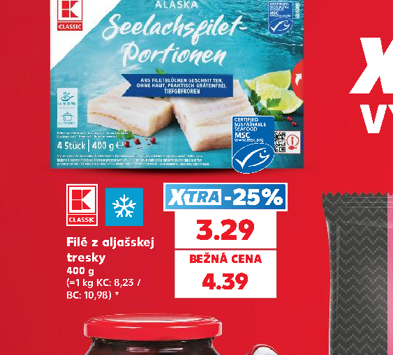 Filé z aljašskej tresky