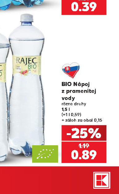 BIO Nápoj z pramenitej vody