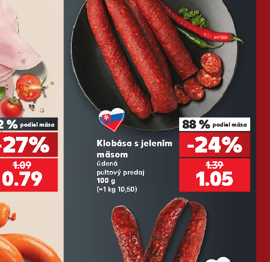Klobása s jelením mäsom