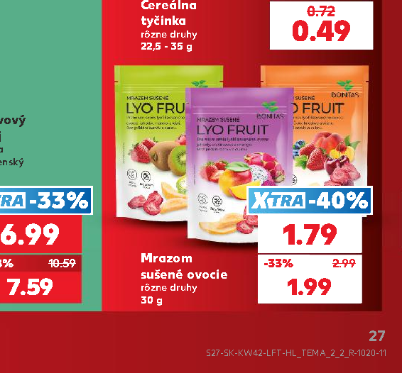 Mrazom sušené ovocie