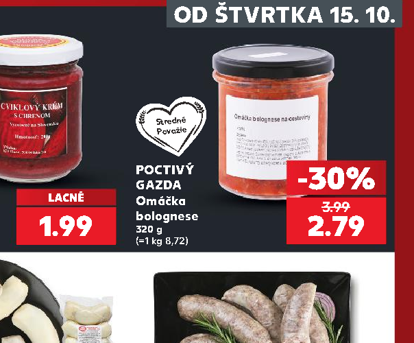 POCTIVÝ GAZDA Omáčka bolognese