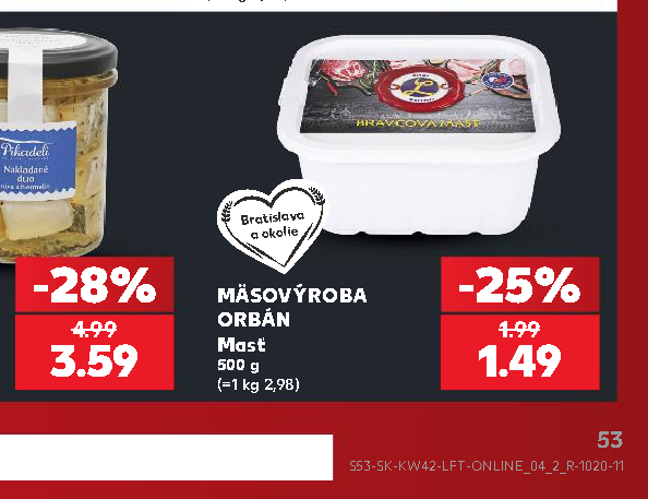 MÄSOVÝROBA ORBÁN Masť