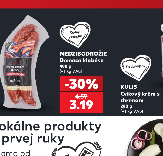 MEDZIBODROŽIE Domáca klobása