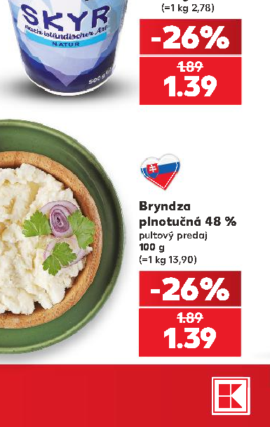 Bryndza plnotučná 48 %
