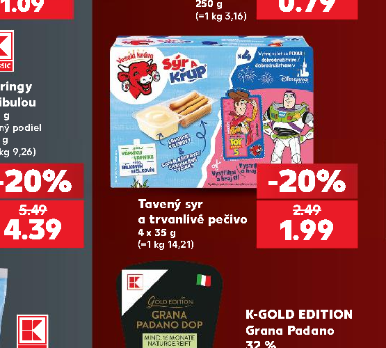 Tavený syr a trvanlivé pečivo
