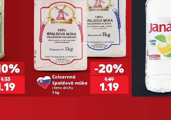 Celozrnná špaldová múka