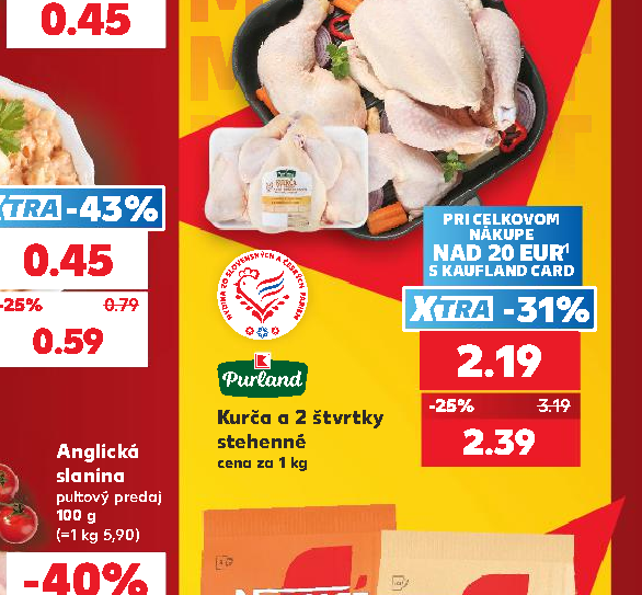 Kurča a 2 štvrtky stehenné