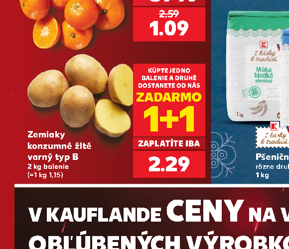 Zemiaky konzumné žlté varný typ B