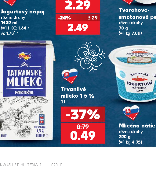 Trvanlivé mlieko 1,5 %