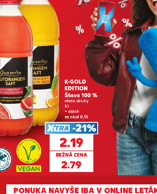 K-GOLD EDITION Šťava 100 %