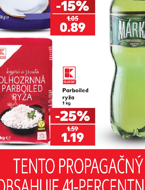 Parboiled ryža