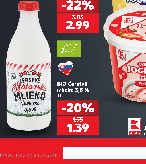 BIO Čerstvé mlieko 3,5 %
