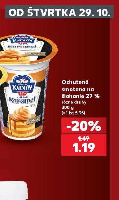 Ochutená smotana na šľahanie 27 %