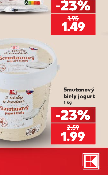 Smotanový biely jogurt