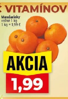 Mandarínky voľné