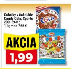 Candy Cola, Sports Cukríky v čokoláde