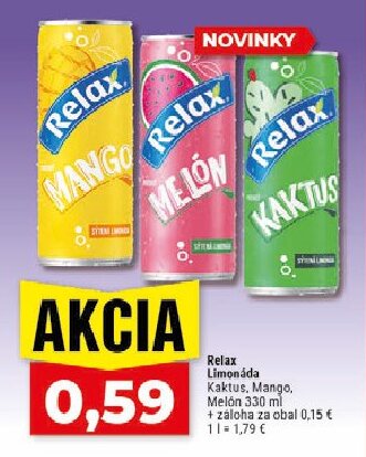 Relax Limonáda Kaktus, Mango, Melón