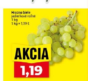 Hrozno biele jadierkové voľné