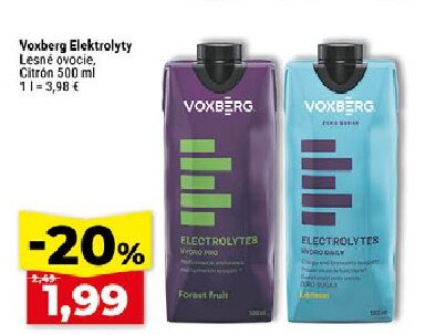 Voxberg Elektrolyty Lesné ovocie, Citrón