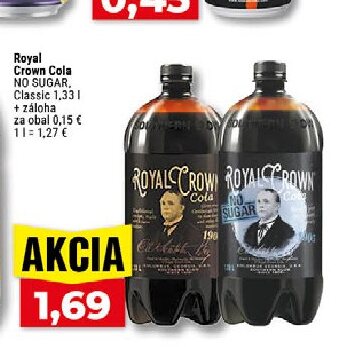 Royal Crown Cola NO SUGAR, Classic
