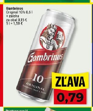 Gambrinus Originál 10%