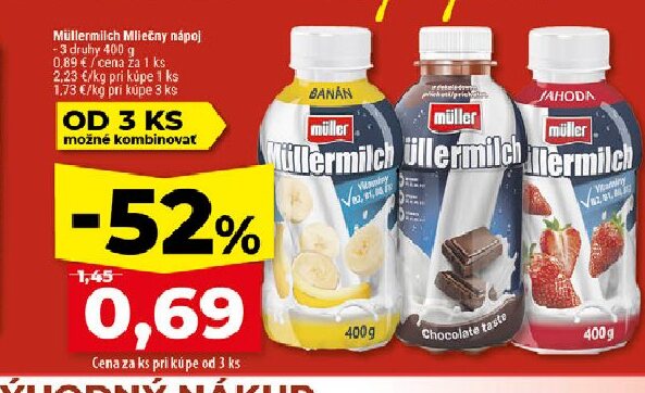 Müllermilch Mliečny nápoj
