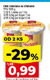 CBA Smotana na šľahanie 31%