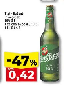 Zlatý Bažant Pivo svetlé