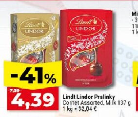 Lindt Lindor Pralinky Cornet Assorted, Milk