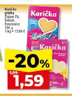 Karička plátky Eidam Fit, Eidam, Ementáler