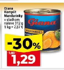 Giana Kompót Mandarinky v sladkom náleve