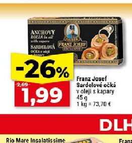 Franz Josef Sardelové očká v oleji s kapary