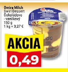 Omira Milch Swirl Dessert Čokoládovo - vanilkový