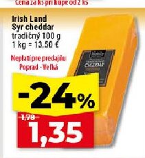 Irish Land Syr cheddar tradičný