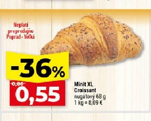 Minit XL Croissant nugátový