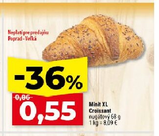 Minit XL Croissant nugátový
