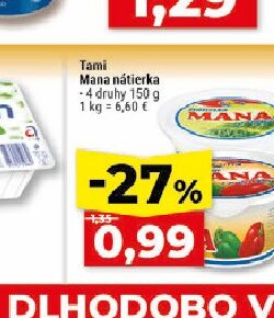 Tami Mana nátierka