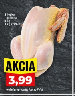 Sliepka chladená