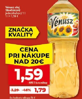 Vénusz olej Slnečnicový jednodruhový