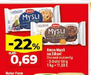 Emco Mysli na Zdraví Ovsené sušienky
