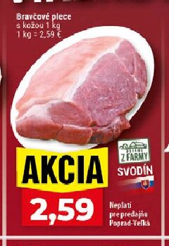 Bravčové plece s kožou