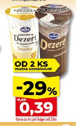 Olma Dezert Pudingový krém so šľahačkou Vanilkový