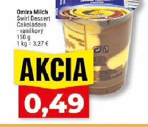 Omira Milch Swirl Dessert Čokoládovo - vanilkový