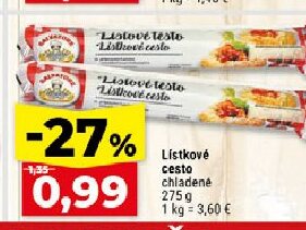 Lístkové cesto chladené
